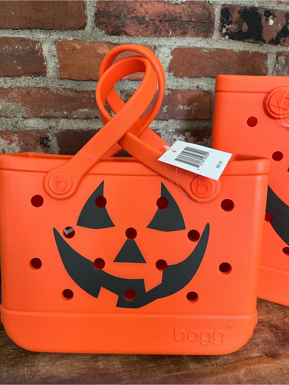 BOGG BAG Orange Pumpkin Jack-O'-Lantern Tote - Picture 5 of 11